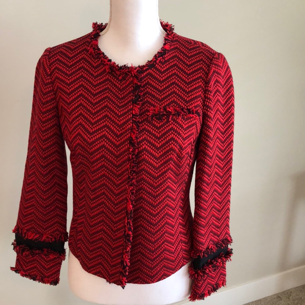 Carlisle woven fringe cuff jacket